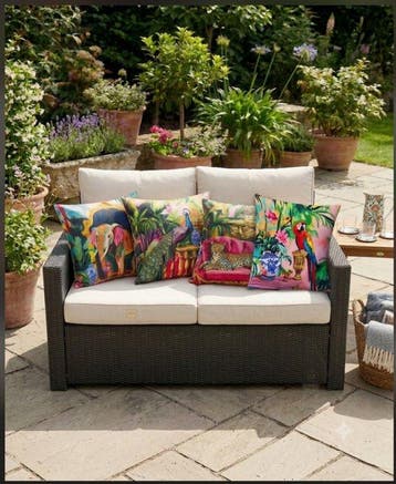 Bellissimi copricuscini 50x50 cm tropicali impermeabili -