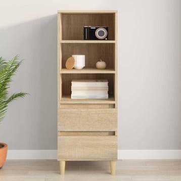 vidaXL Hoge kast 40x36x110 cm bewerkt hout sonoma eiken, Huis en Inrichting, Verzenden, Nieuw