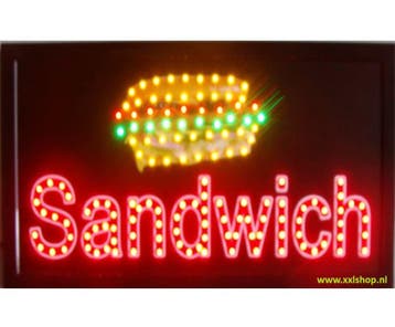 Sandwich broodje LED bord lamp verlichting lichtbak reclame, Huis en Inrichting, Verzenden, Nieuw
