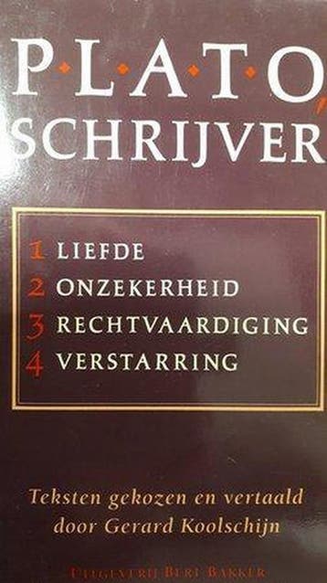 PLATO SCHRIJVER          TEKSTEN GEKOZEN-VERT.G.KOOLSCHIJN, Verzenden, Gelezen, Plato