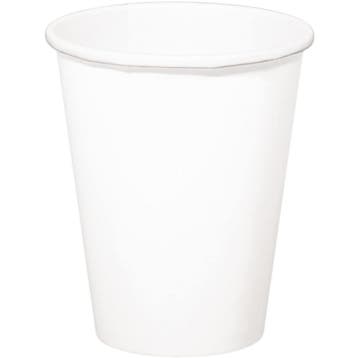 Witte Bekers Karton 350ml 8st, Verzenden