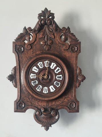 Zwarte Woud pendule - Antiek Hout - 1910-1920, Antiek en Kunst