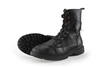 Braqeez Veterboots Meisjes in maat 33 Zwart, Verzenden, Jongen of Meisje, Schoenen, Nieuw