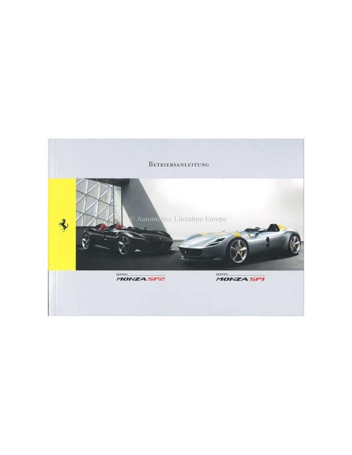 2019 FERRARI SP1 & SP2 INSTRUCTIEBOEKJE DUITS, Autos : Divers, Modes d'emploi & Notices d'utilisation, Enlèvement ou Envoi