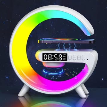 RGB Lamp Sound Box & Draadloze Oplader - Alarm Klok, Verzenden