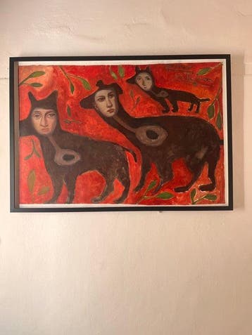 Marián Angulo (XX) - Perros callejeros, Antiek en Kunst, Kunst | Schilderijen | Modern