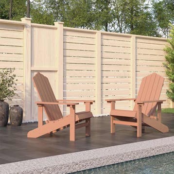 vidaXL Tuinstoelen 2 st Adirondack HDPE bruin, Verzenden