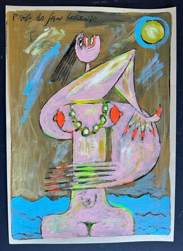 Paolo Da San Lorenzo (1935-2022) - Bagnante e cristo moderno, Antiek en Kunst