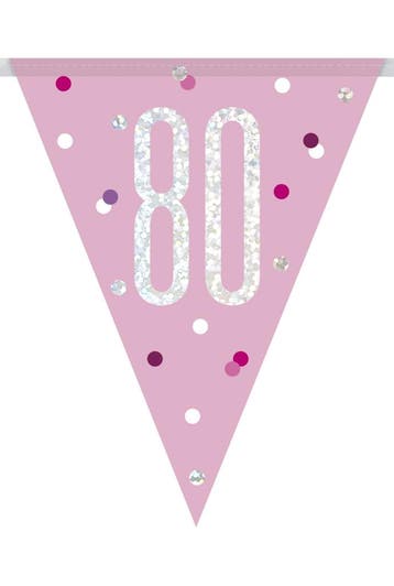 Slingers 80 Jaar Roze 2,74m, Verzenden