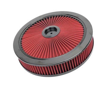 Luchtfilter 14 X 3 inch high flow zwart met rood filter, Auto-onderdelen, Ophalen of Verzenden, Nieuw