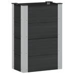 vidaXL Verhoogde plantenbak Zwart 50 x 30 x 72 cm alu., Tuin en Terras, Verzenden, Nieuw