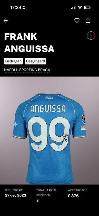 Napoli - Ligue de Champions - Frank Anguissa - 2023 -, Nieuw