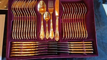 Nivella-Goldbesteck - Antoinette, Rokoko 72 teilig -
