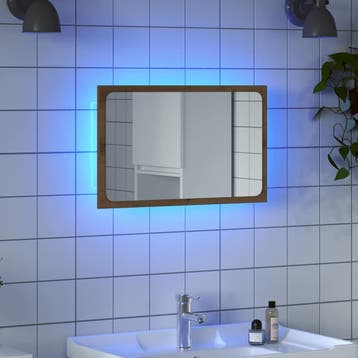vidaXL Badkamerspiegel met LED 60x8,5x38 cm artisanaal, Verzenden, Nieuw