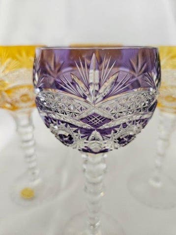 Vermutlich Annahütte / Nachtmann / Dressler - Wijnglas (4) -, Antiek en Kunst