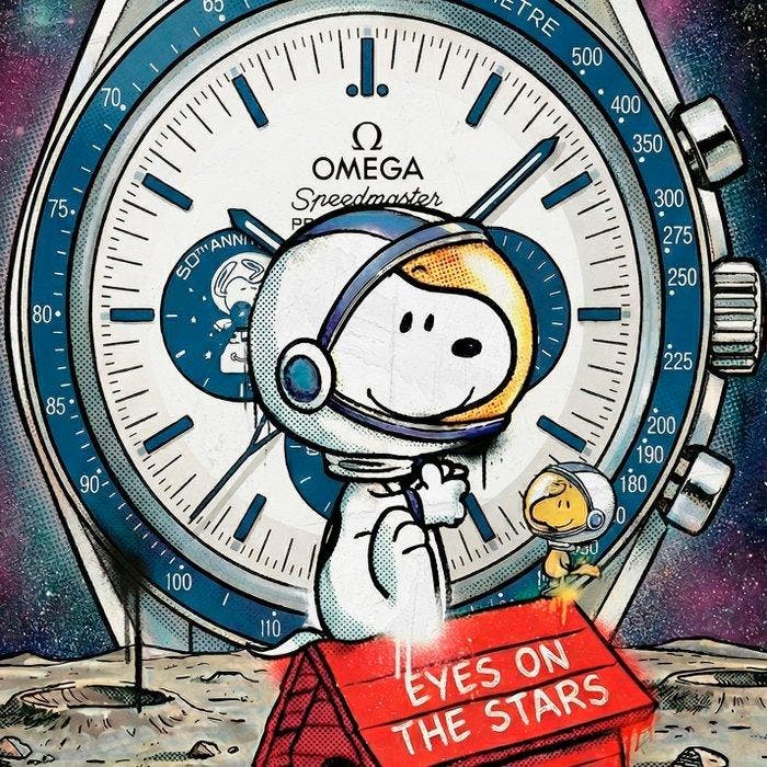 SKE - Eyes on the Stars – Omega x Snoopy, Antiquités & Art, Art | Objets design