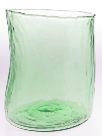 Vaas van bewerkt glas - handgemaakt, Verzenden