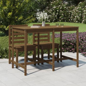 vidaXL Tuintafel 159,5x82,5x110 cm massief grenenhout, Verzenden, Nieuw