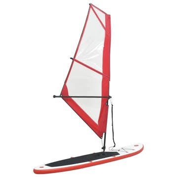 vidaXL Stand-up paddleboard opblaasbaar met zeilset rood en, Verzenden