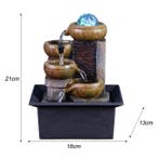 Mini Sier Waterval Feng Shui - LED Fontein Decor Ornament, Verzenden, Nieuw