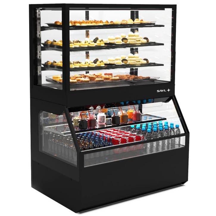 Wandmeubel (Gekoeld + Neutraal) | INTEGRA COMBI | Zwart |, Zakelijke goederen, Horeca | Keukenapparatuur, Nieuw in verpakking