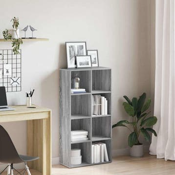 vidaXL Boekenkast 66x30x130 cm bewerkt hout sonoma grijs, Verzenden, Nieuw