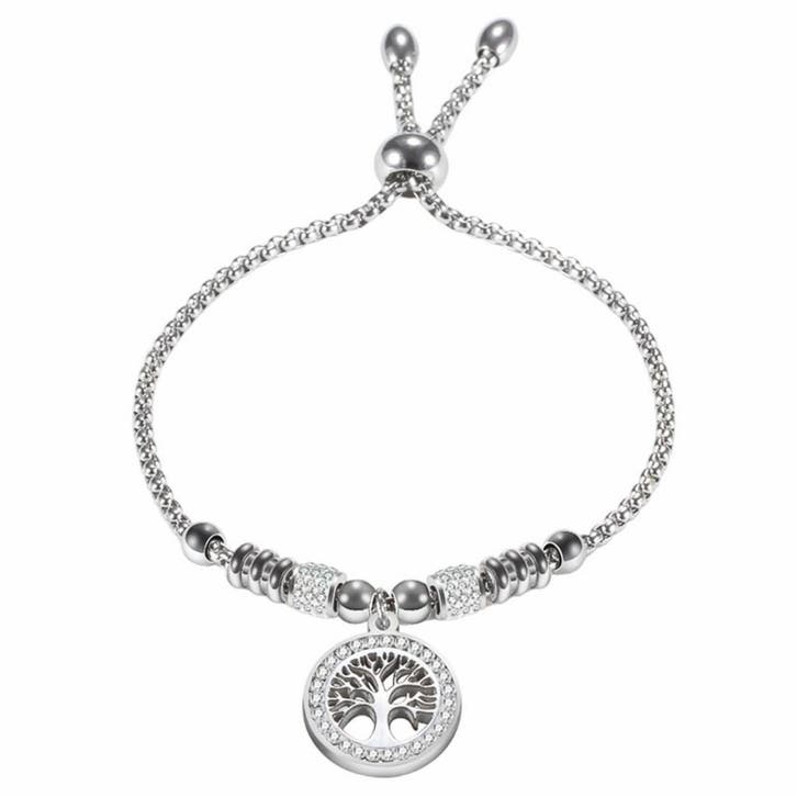 Fako Bijoux - Dames Armband Tree Of Life Strass -, Handtassen en Accessoires, Armbanden, Verzenden
