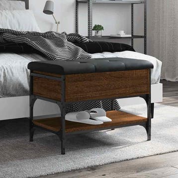 vidaXL Schoenenbank 62x42x45 cm bewerkt hout bruin, Verzenden