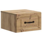 vidaXL Muurbevestigde Nachttafel Artisanaal eiken 34,5 x 33, Verzenden, Nieuw