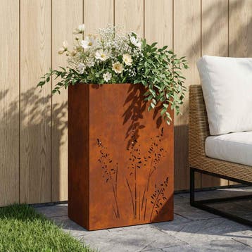 vidaXL Plantenbak Roestkleurig 50 x 30 x 75 cm weervast, Verzenden, Nieuw