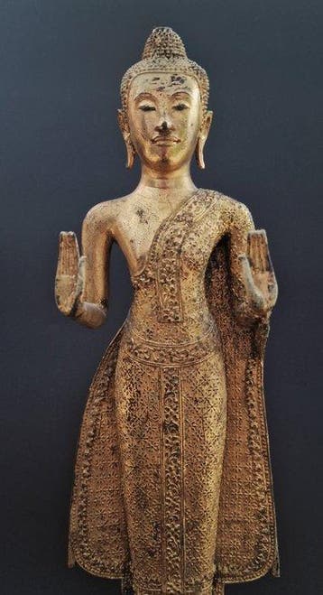 Bronzen Boeddha uit de Rattanakosin-periode, 41 cm –