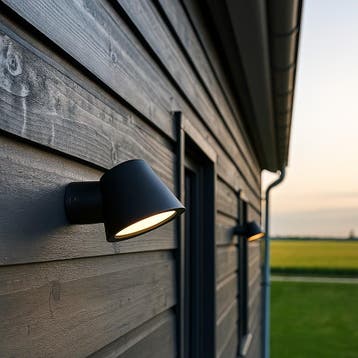 Wandverlichting modern Vita Cup Muurlamp Matzwart, Verzenden