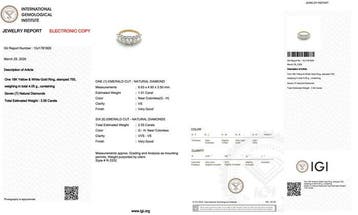 Bague - 18 carats Or jaune, Or blanc - 3.56ct. tw. Diamant, Nieuw
