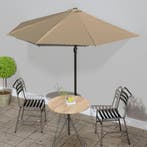 vidaXL Balkonparasol half met aluminium paal 300x155 cm, Verzenden, Nieuw
