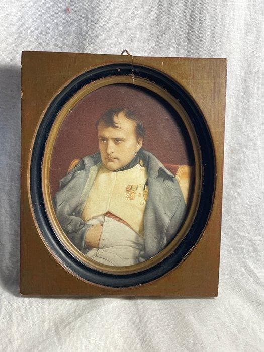 NAPOLEON - Cadre- Splendide Miniature - Bois, cardboard, Antiquités & Art, Antiquités | Autres Antiquités
