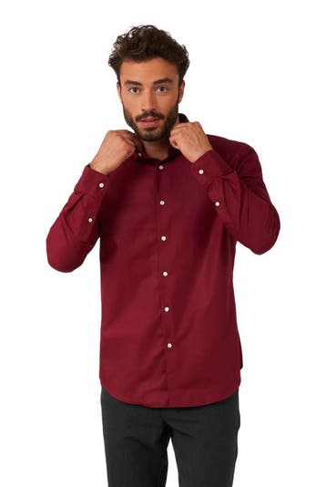 Bordeaux Rood Overhemd Heren OppoSuits, Vêtements | Hommes, Costumes de carnaval & Vêtements de fête, Verzenden