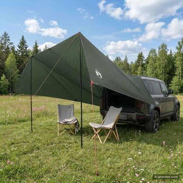 vidaXL Voertuigluifel Legergroen 518 x 580 x 215 cm, Verzenden