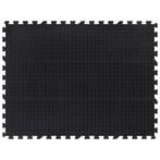 vidaXL Rubbertegel 12 mm 90x120 cm zwart, Verzenden, Nieuw