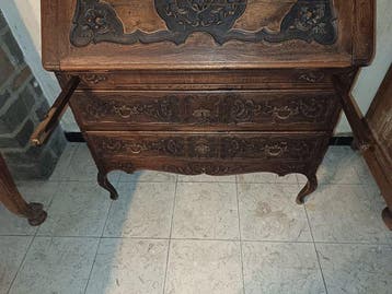 Secrétaire à abattant - secrétaire de pente - Chêne -, Antiek en Kunst