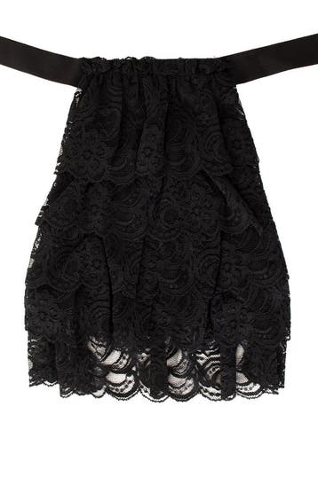KIMU® Jabot Kanten Kraag Zwart Donker Klassiek Vintage Victo, Ophalen of Verzenden