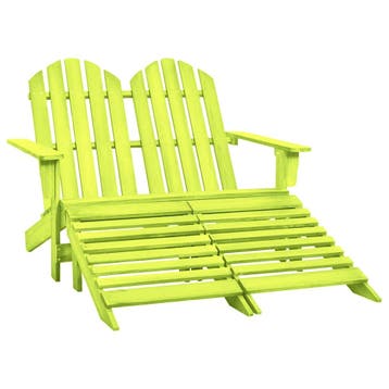 vidaXL Tuinstoel 2-zits Adirondack met voetenbank vurenhout, Verzenden, Nieuw