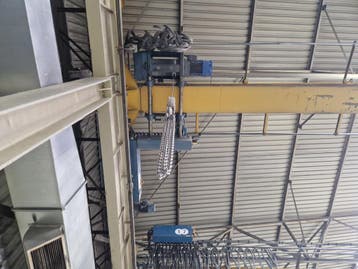 Demag enkelligger bovenloopkraan ± 23.900mm x 6.3t 001661U, Ophalen, Gebruikt