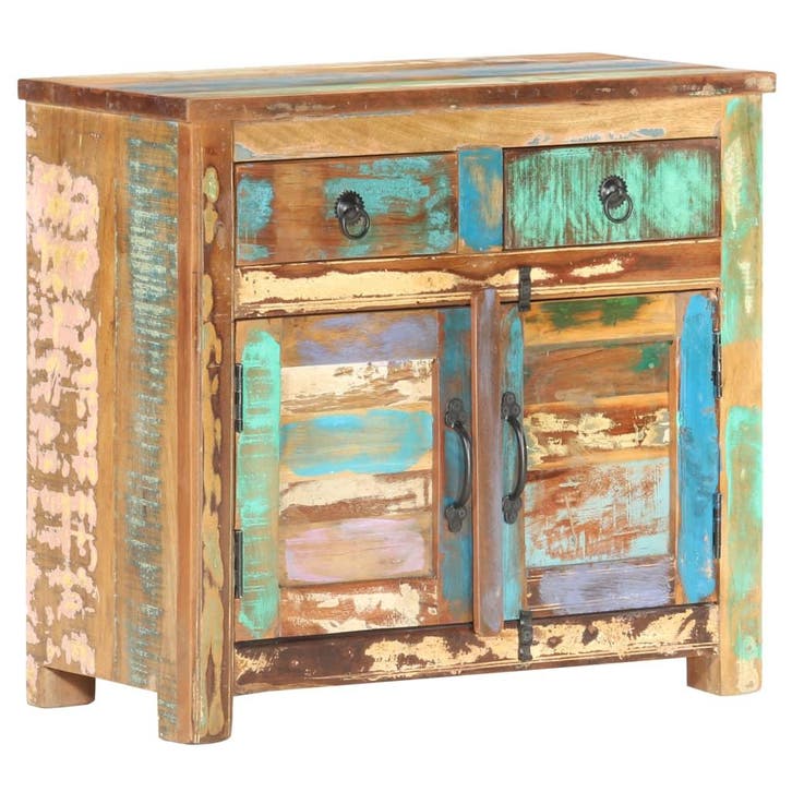 vidaXL Dressoir 70x35x65 cm massief gerecycled hout, Maison & Meubles, Armoires | Dressoirs, Envoi