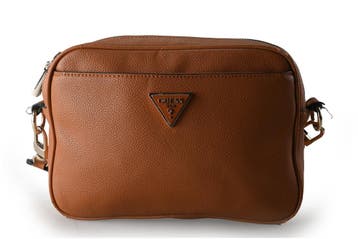 Guess Schoudertas Cognac, Handtassen en Accessoires, Tassen | Damestassen, Verzenden, Gebruikt
