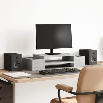 vidaXL Monitorstandaard met opbergruimte 70x27x15 cm hout, Verzenden
