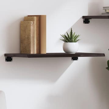 vidaXL Wandschap 60x40x2 cm behandeld massief eikenhout, Verzenden, Nieuw