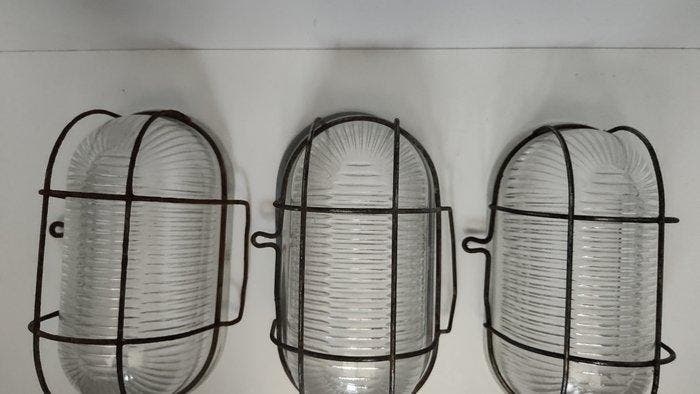 Wandlamp (6) - Glas, Metaal, Antiquités & Art, Curiosités & Brocante