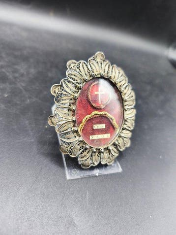 Relikwie - Zilver, Glas - 1800-1850 - Heilige Kruis van Onze