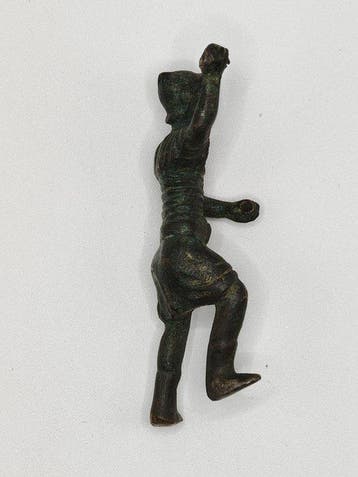 Beeldje - Replica Warrior Figure – Etruscan-Roman - Brons