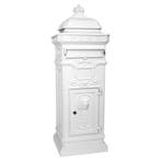 Brievenbussen aluminium Kolombrievenbus XL Wit - Engelse bri, Tuin en Terras, Brievenbussen, Verzenden, Nieuw